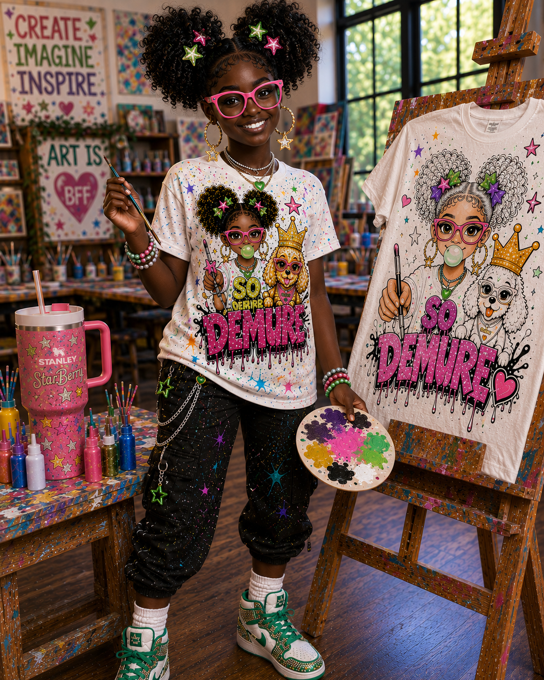 Artist Teen StarBerry™ & MooMoo™ -Paint Your Own Wearable Art™