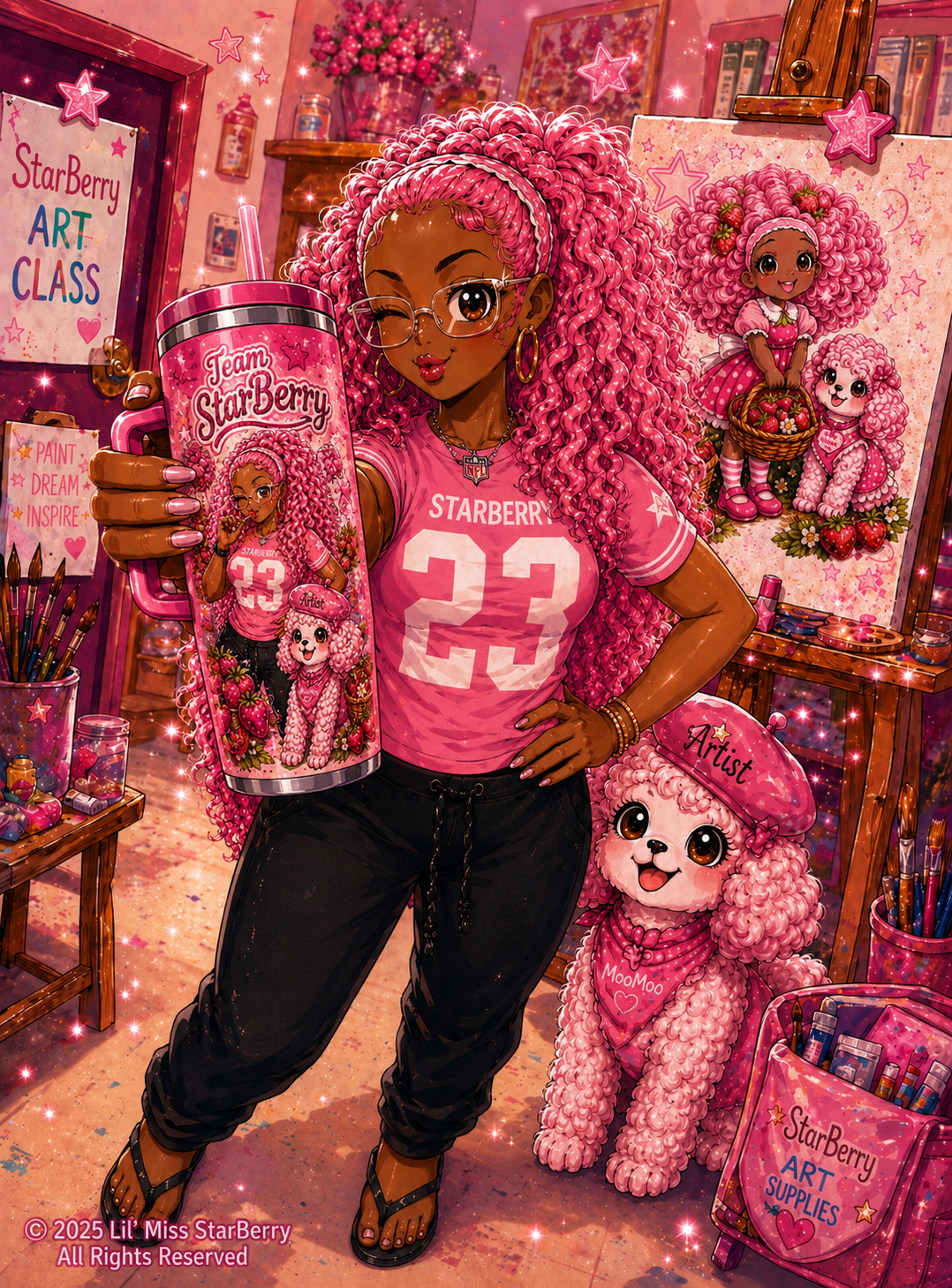 StarBerry™ Main Character Energy — 40oz Luxe Teen Artist Tumbler