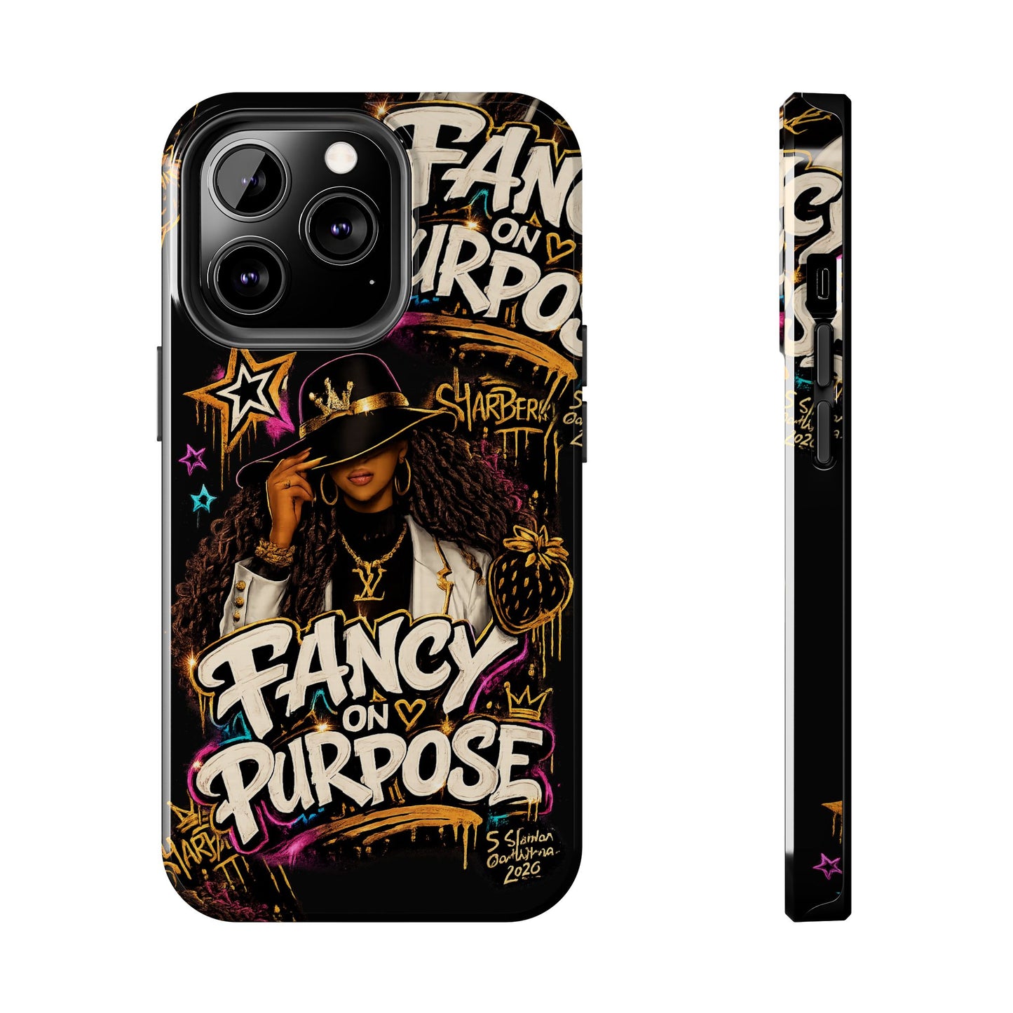 Fancy On Purpose Phone Case – Bold Black Woman Street Art Design