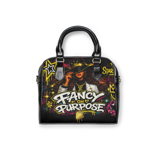 Know Your Worth Shoulder Handbag — Bold Graffiti Confidence Tote