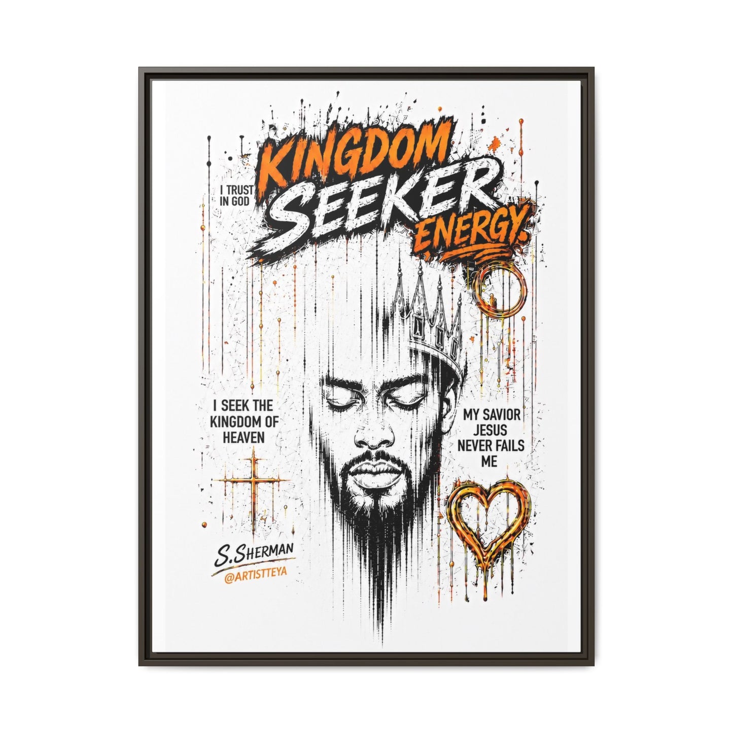 Kingdom Seeker Energy™

Faith-Inspired Contemporary Art  Canvas Print Matte Canvas, Framed (Multi-color)
