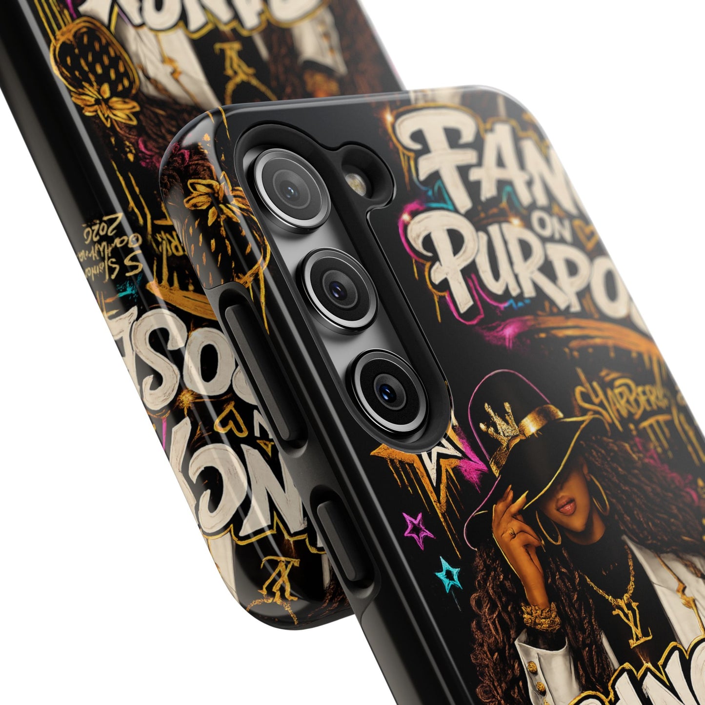 Fancy On Purpose Phone Case – Bold Black Woman Street Art Design
