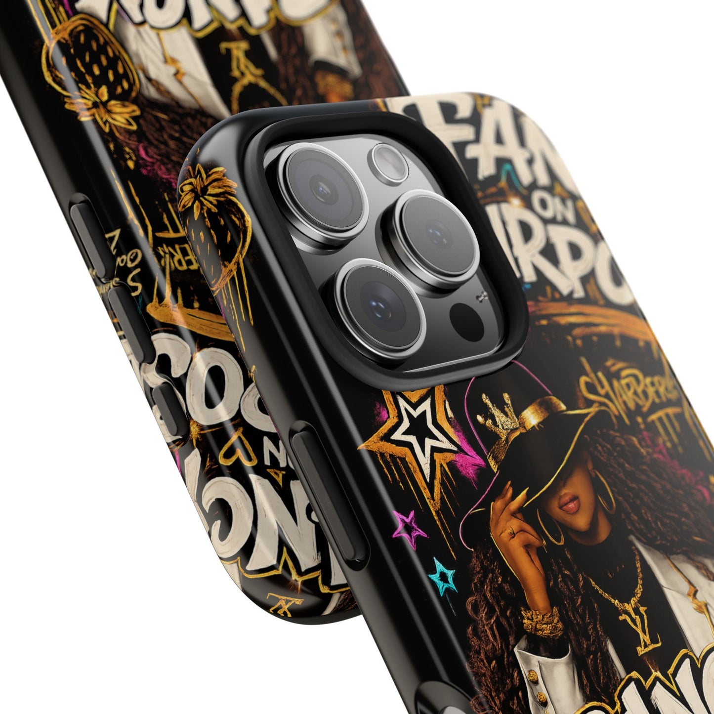 Fancy On Purpose Phone Case – Bold Black Woman Street Art Design
