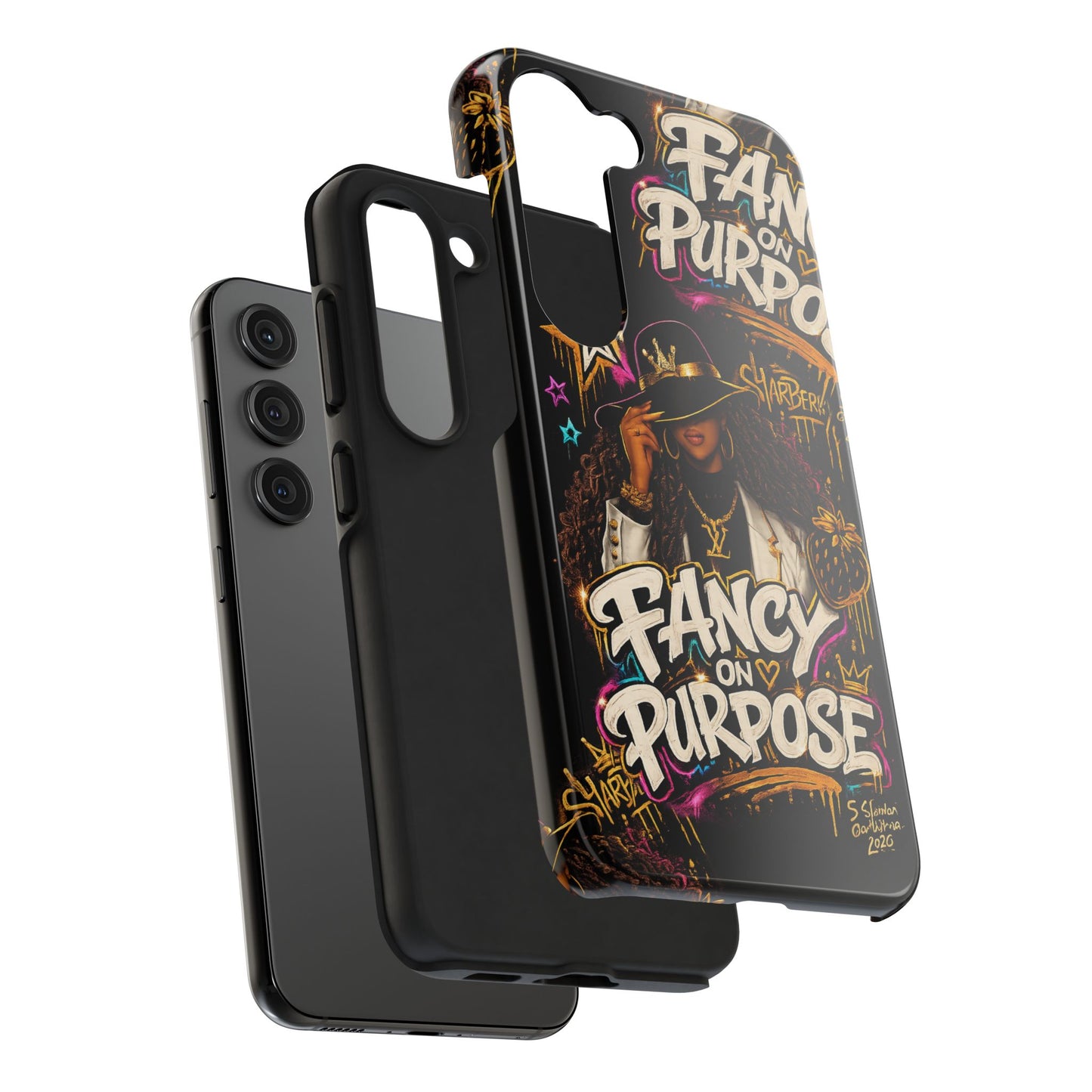 Fancy On Purpose Phone Case – Bold Black Woman Street Art Design
