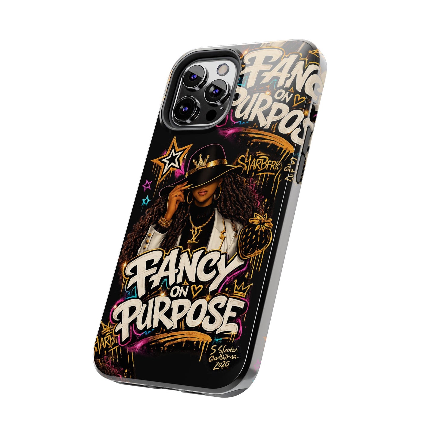 Fancy On Purpose Phone Case – Bold Black Woman Street Art Design