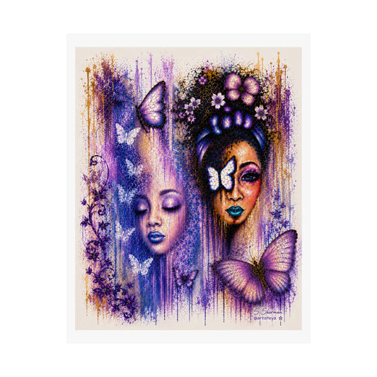 Transformation Is Beautiful™ | Luxury Feminine Butterfly Wall Art Satin Posters
