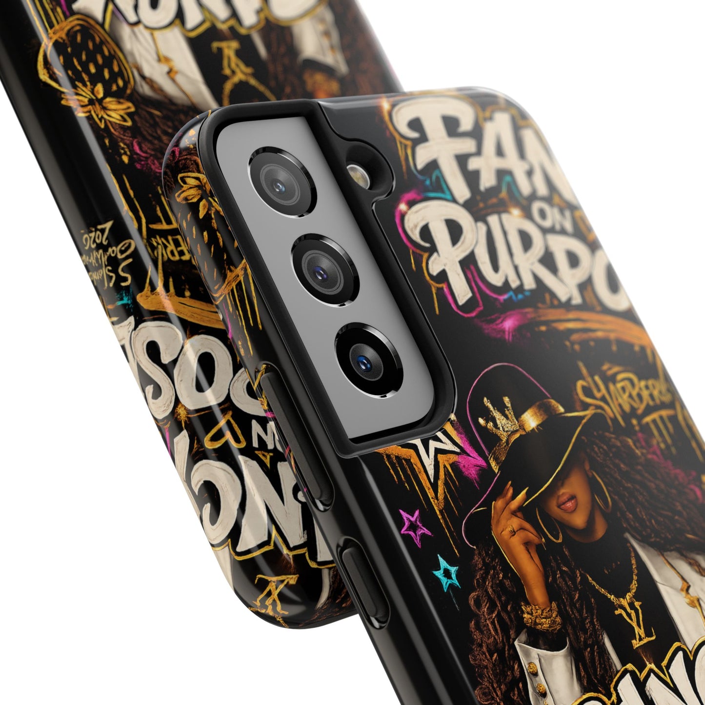 Fancy On Purpose Phone Case – Bold Black Woman Street Art Design