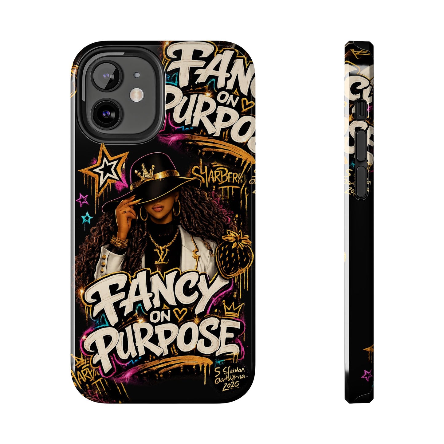Fancy On Purpose Phone Case – Bold Black Woman Street Art Design