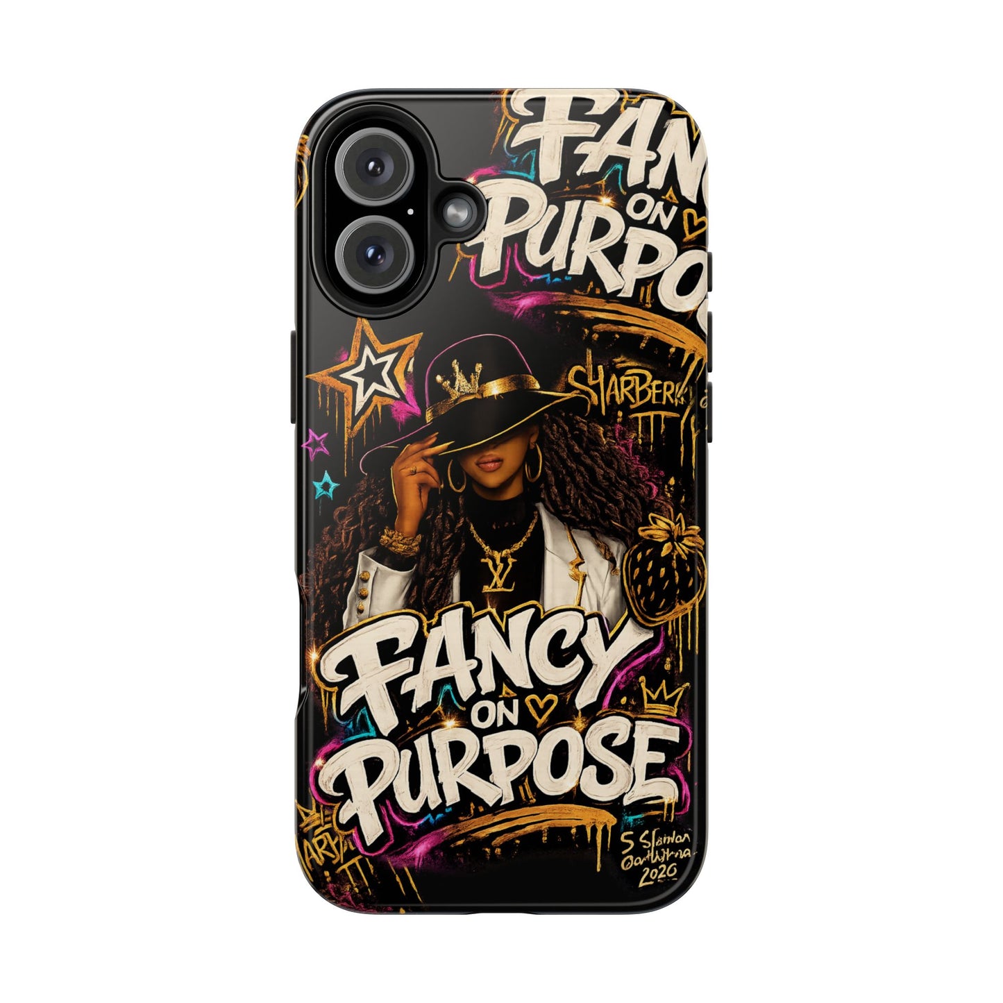 Fancy On Purpose Phone Case – Bold Black Woman Street Art Design