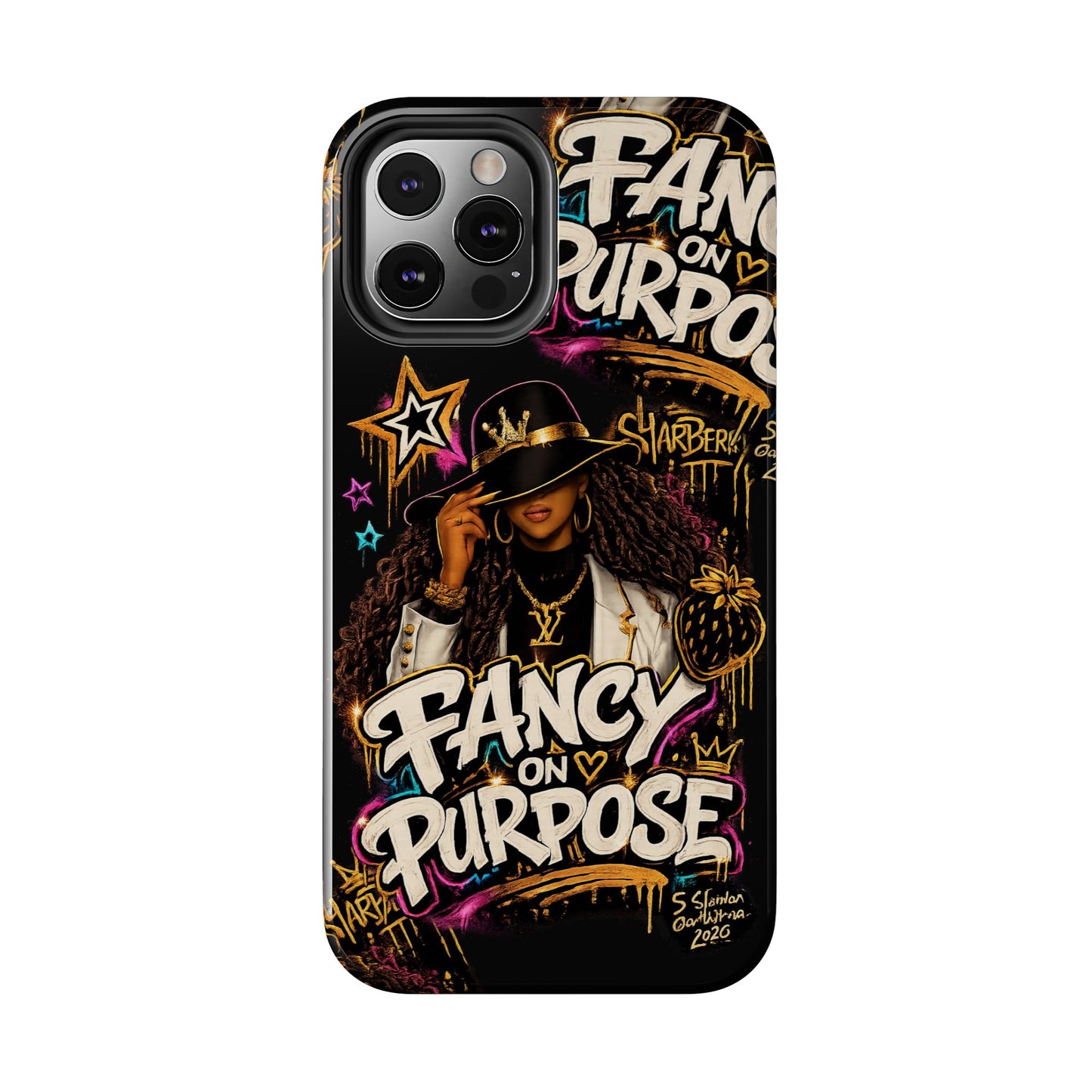 Fancy On Purpose Phone Case – Bold Black Woman Street Art Design