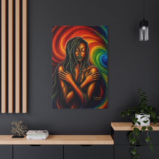 “She Became the Stormlight™”-Satin Canvas, Stretched