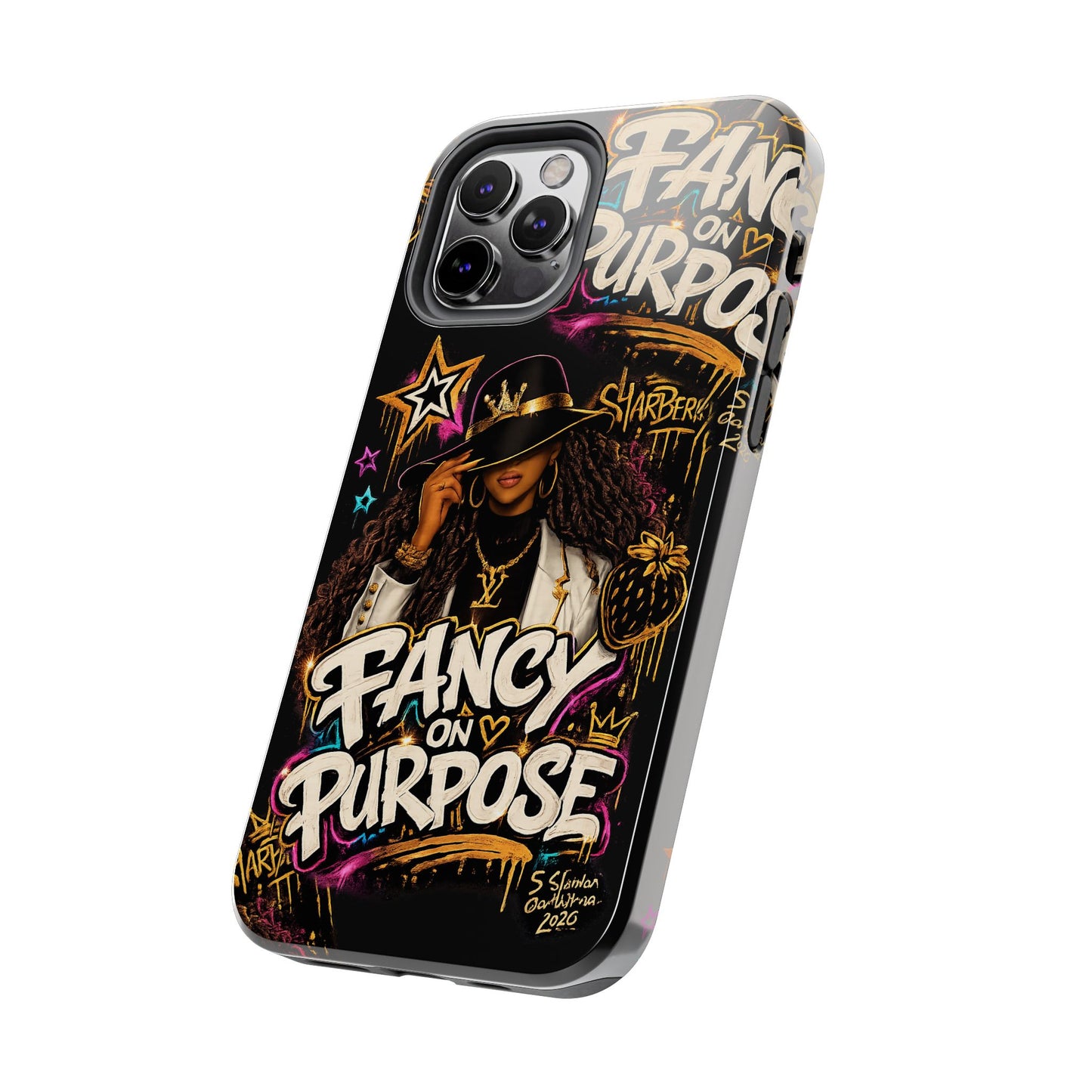 Fancy On Purpose Phone Case – Bold Black Woman Street Art Design