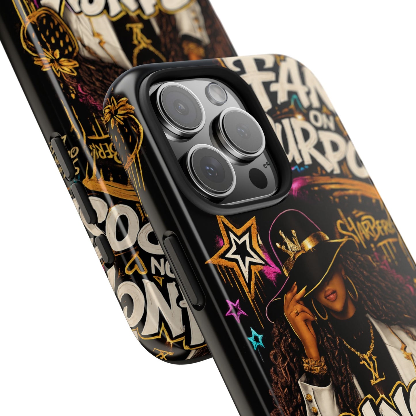 Fancy On Purpose Phone Case – Bold Black Woman Street Art Design