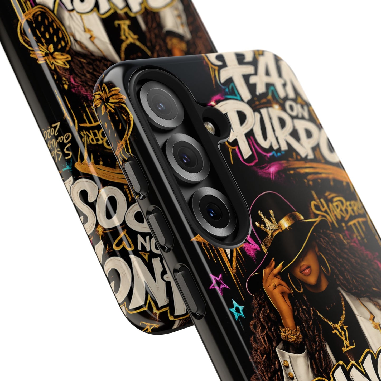 Fancy On Purpose Phone Case – Bold Black Woman Street Art Design
