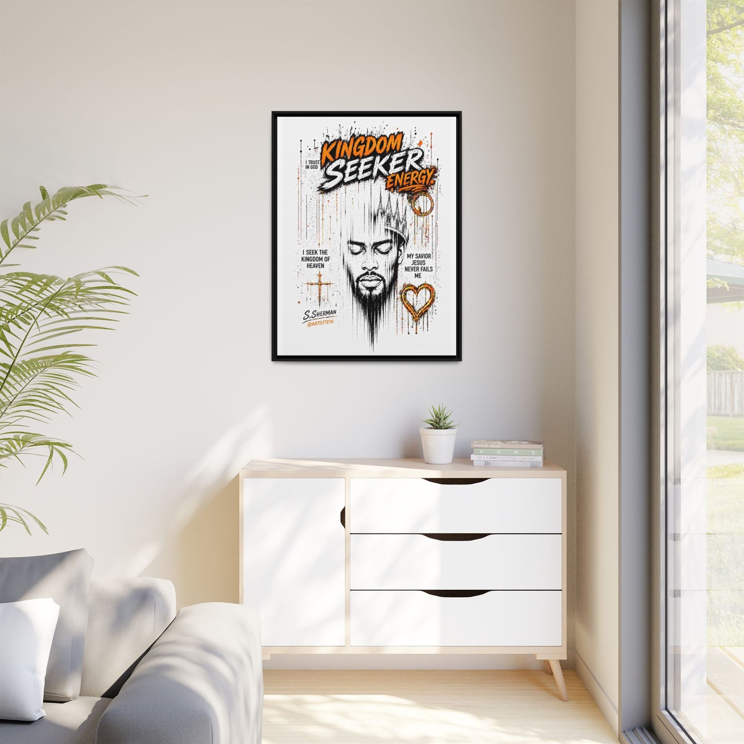 Kingdom Seeker Energy™

Faith-Inspired Contemporary Art  Canvas Print Matte Canvas, Framed (Multi-color)