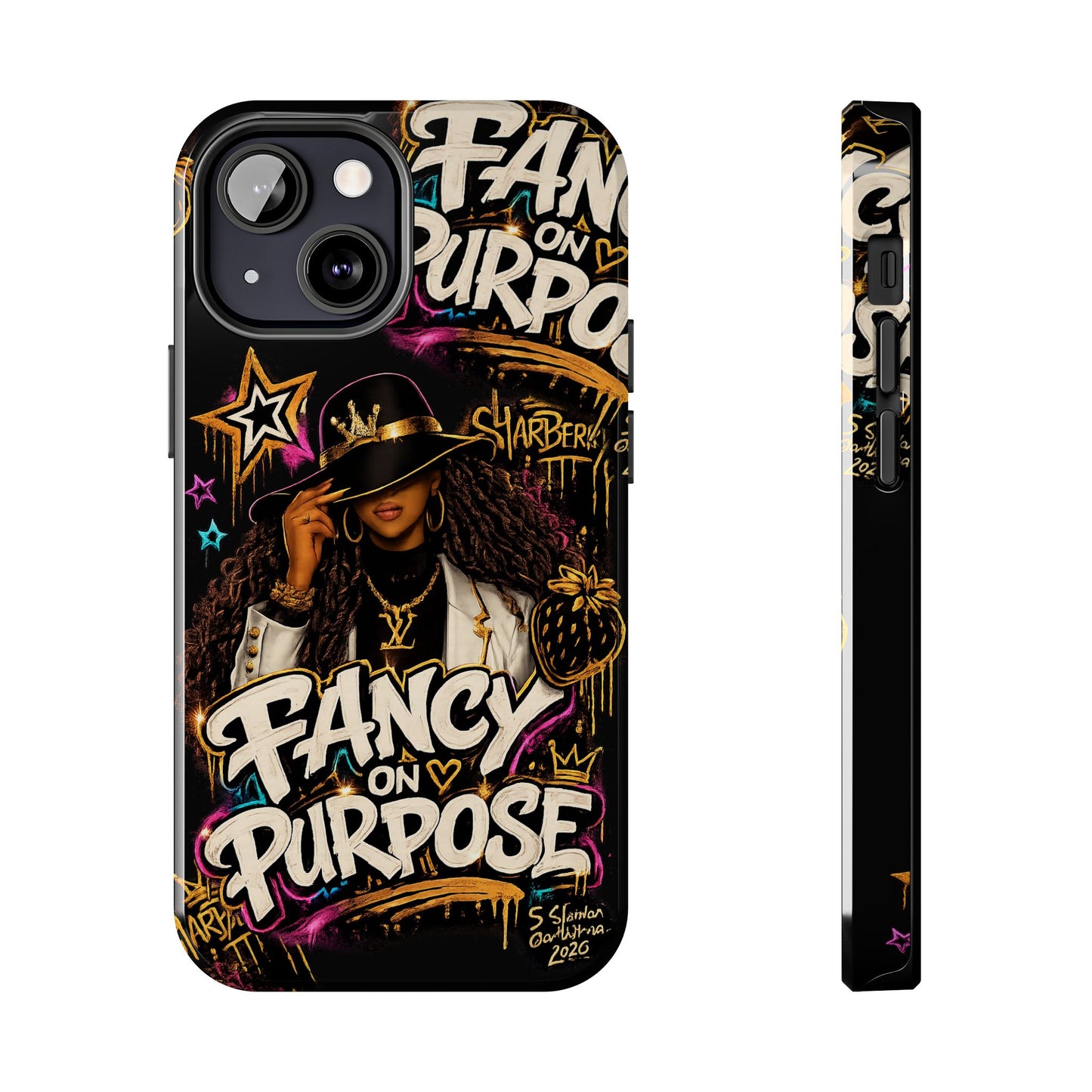 Fancy On Purpose Phone Case – Bold Black Woman Street Art Design