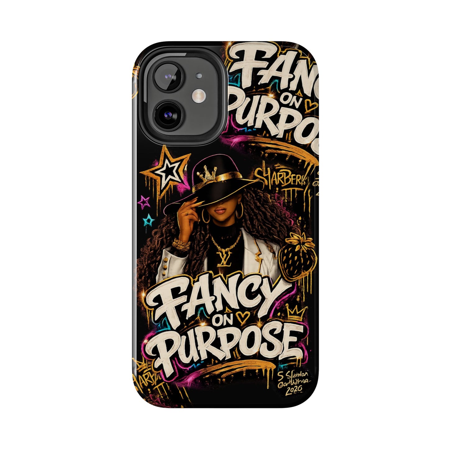 Fancy On Purpose Phone Case – Bold Black Woman Street Art Design