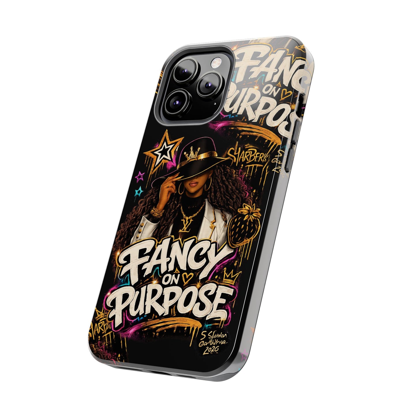 Fancy On Purpose Phone Case – Bold Black Woman Street Art Design
