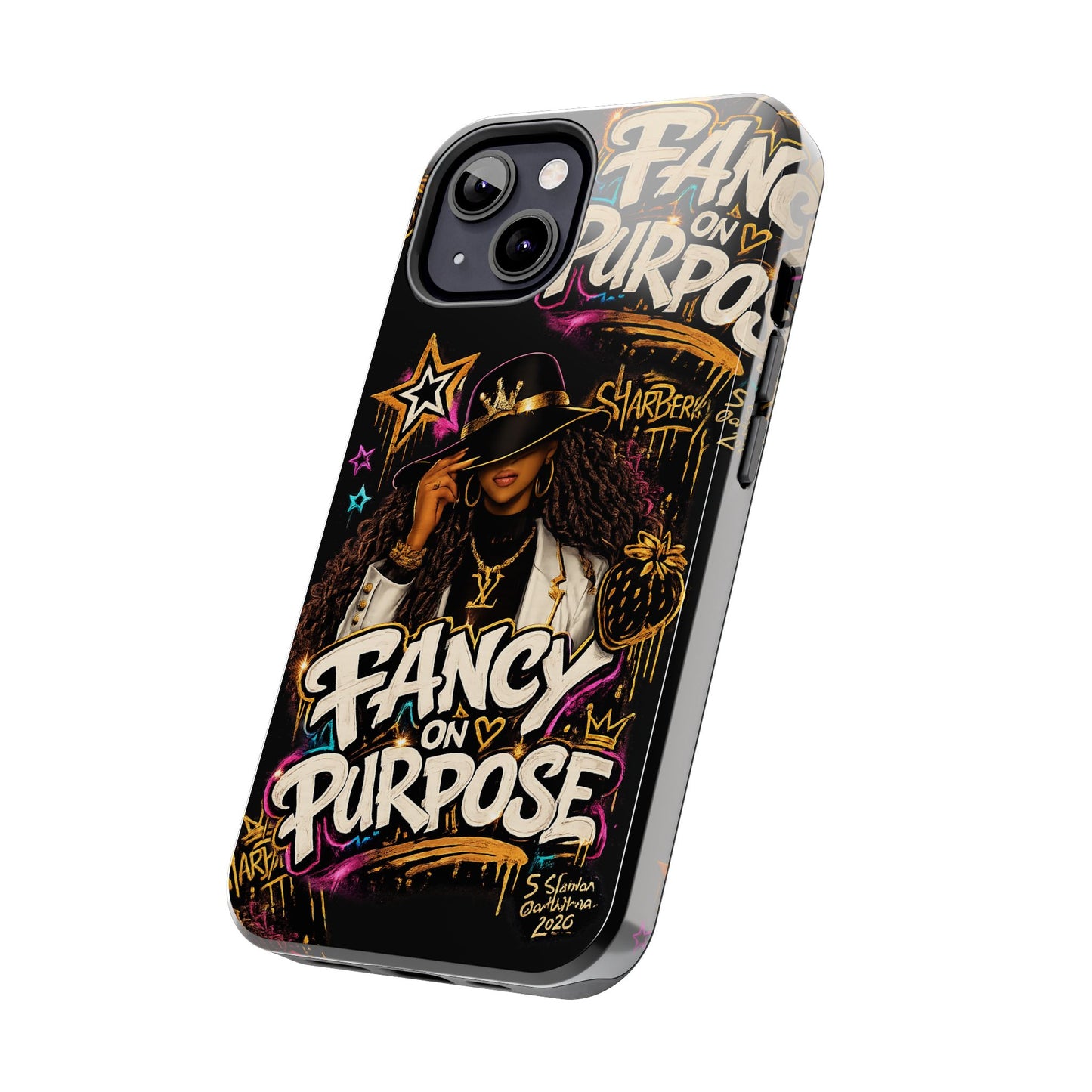 Fancy On Purpose Phone Case – Bold Black Woman Street Art Design