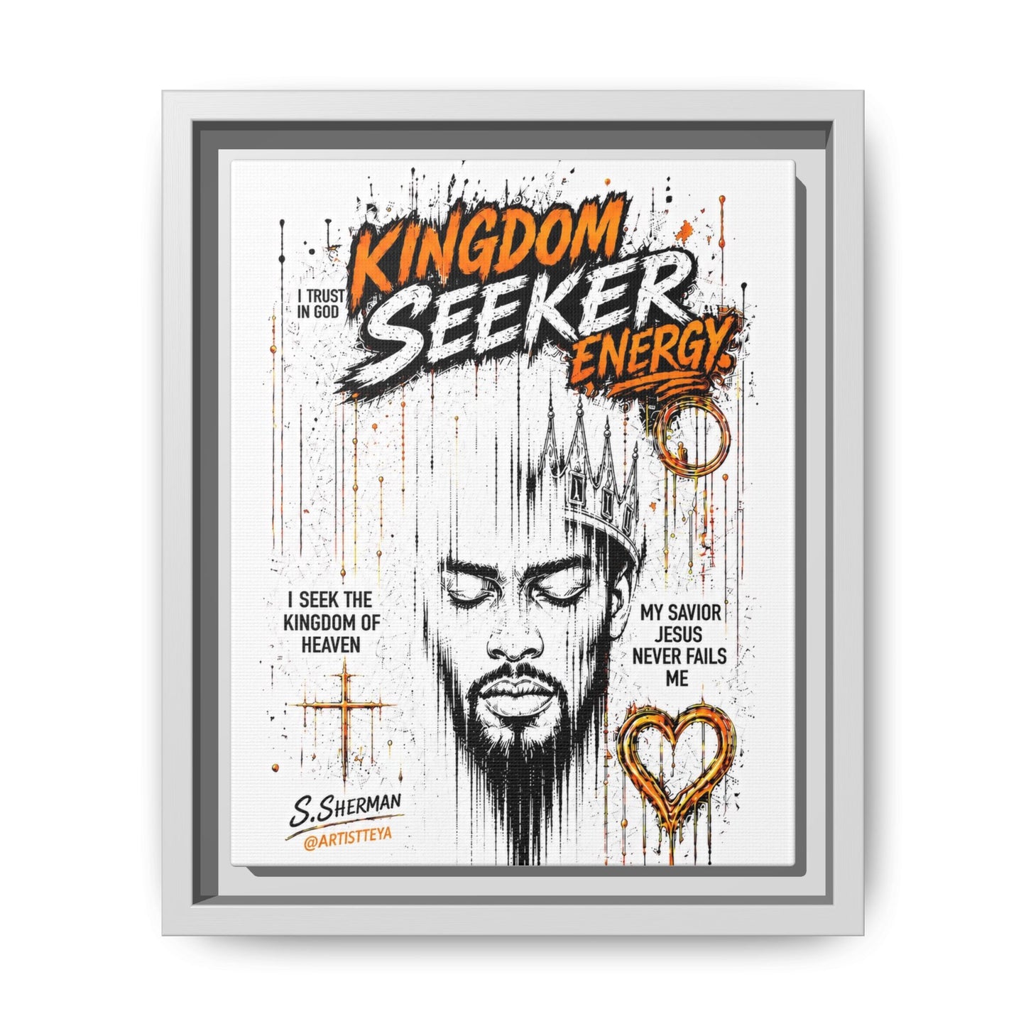 Kingdom Seeker Energy™

Faith-Inspired Contemporary Art  Canvas Print Matte Canvas, Framed (Multi-color)
