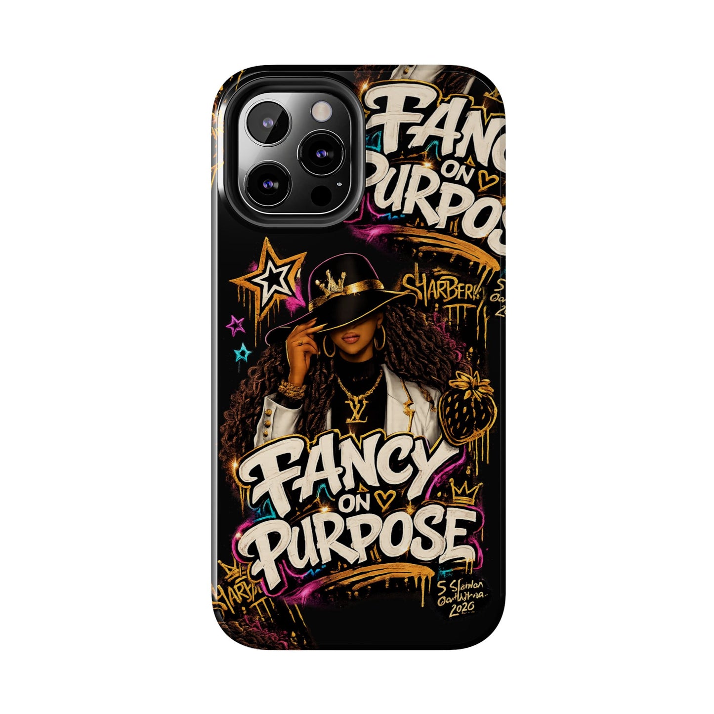 Fancy On Purpose Phone Case – Bold Black Woman Street Art Design