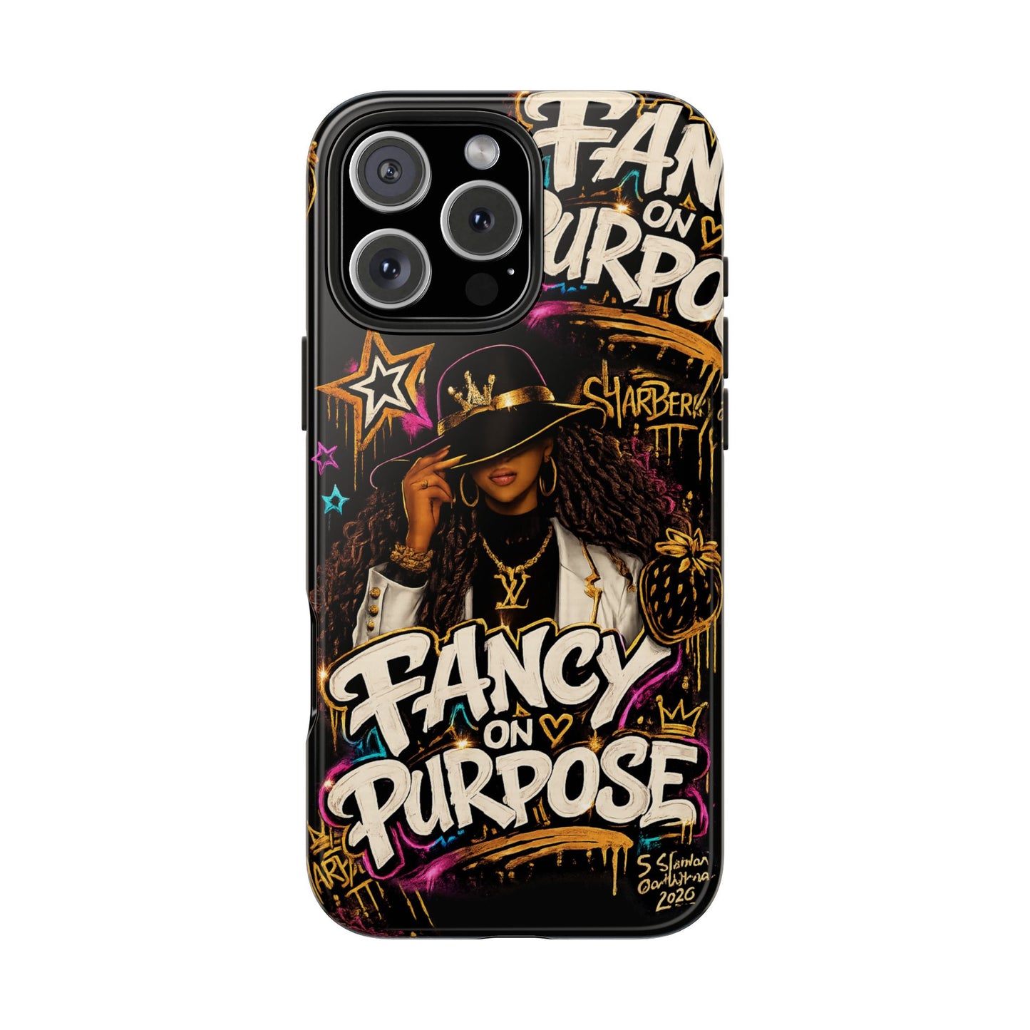 Fancy On Purpose Phone Case – Bold Black Woman Street Art Design