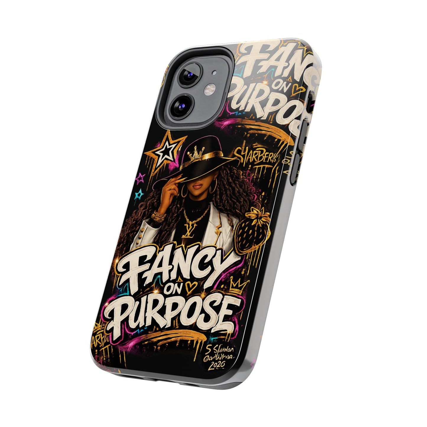 Fancy On Purpose Phone Case – Bold Black Woman Street Art Design