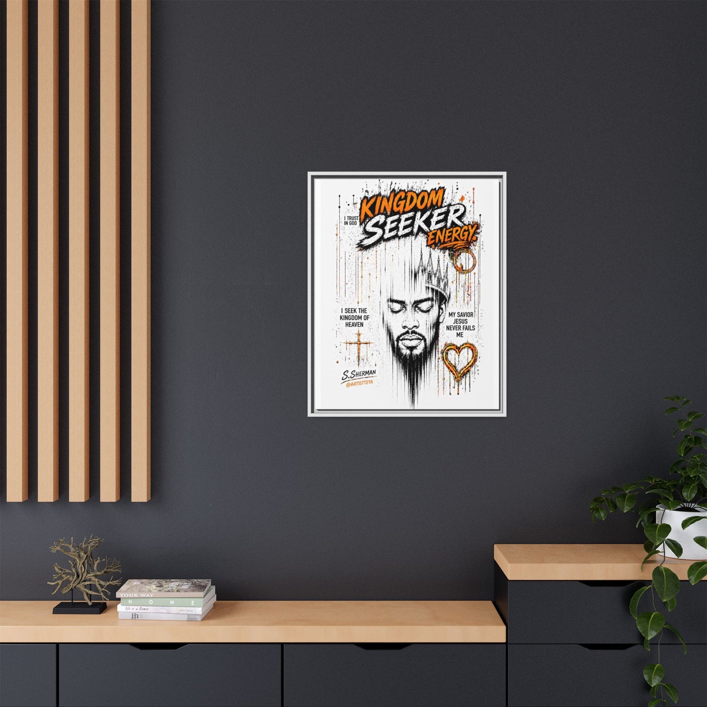 Kingdom Seeker Energy™

Faith-Inspired Contemporary Art  Canvas Print Matte Canvas, Framed (Multi-color)