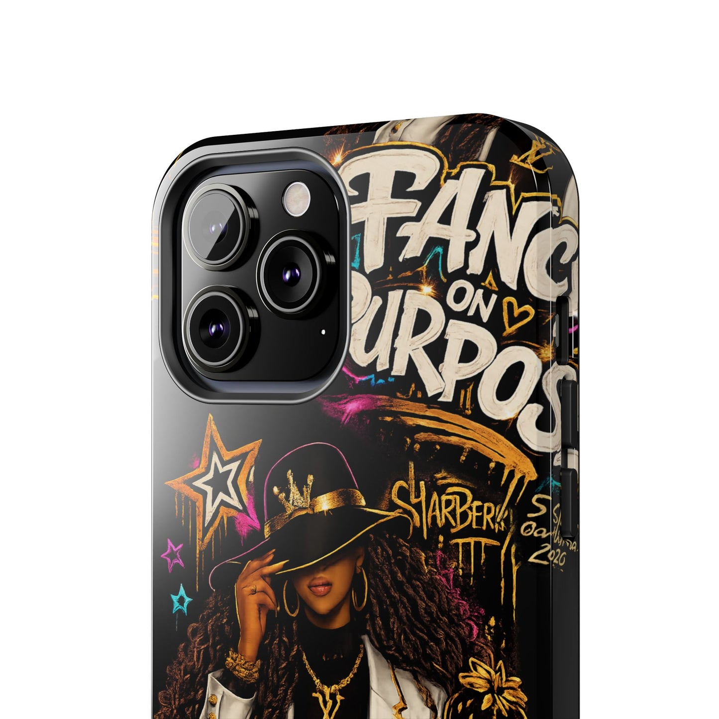 Fancy On Purpose Phone Case – Bold Black Woman Street Art Design