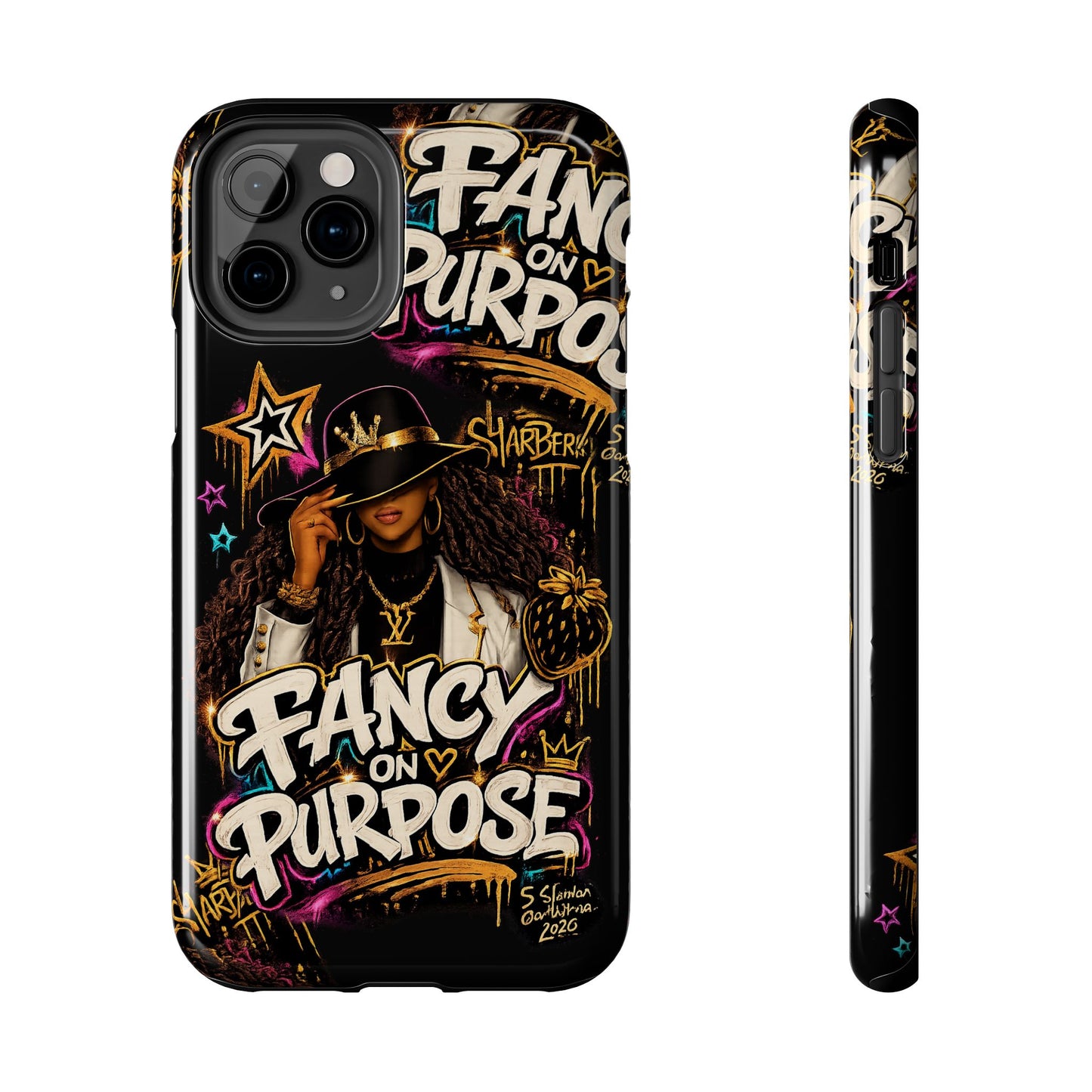 Fancy On Purpose Phone Case – Bold Black Woman Street Art Design