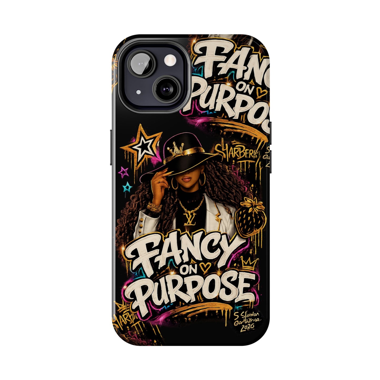 Fancy On Purpose Phone Case – Bold Black Woman Street Art Design