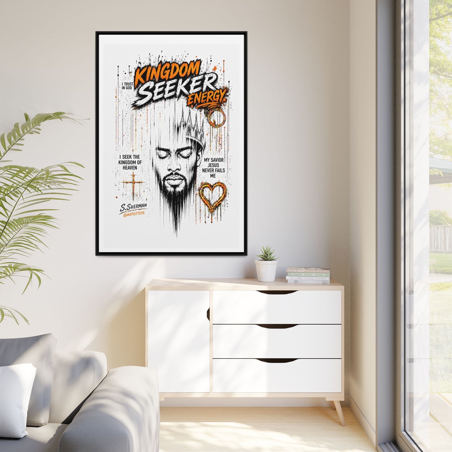 Kingdom Seeker Energy™

Faith-Inspired Contemporary Art  Canvas Print Matte Canvas, Framed (Multi-color)