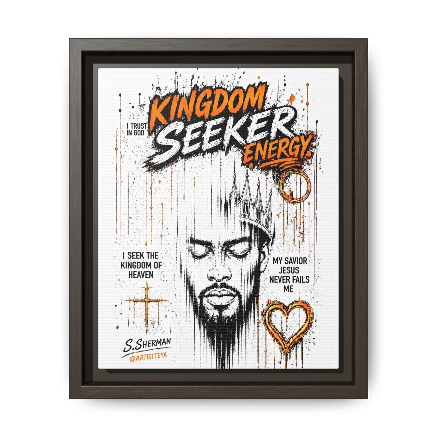 Kingdom Seeker Energy™

Faith-Inspired Contemporary Art  Canvas Print Matte Canvas, Framed (Multi-color)
