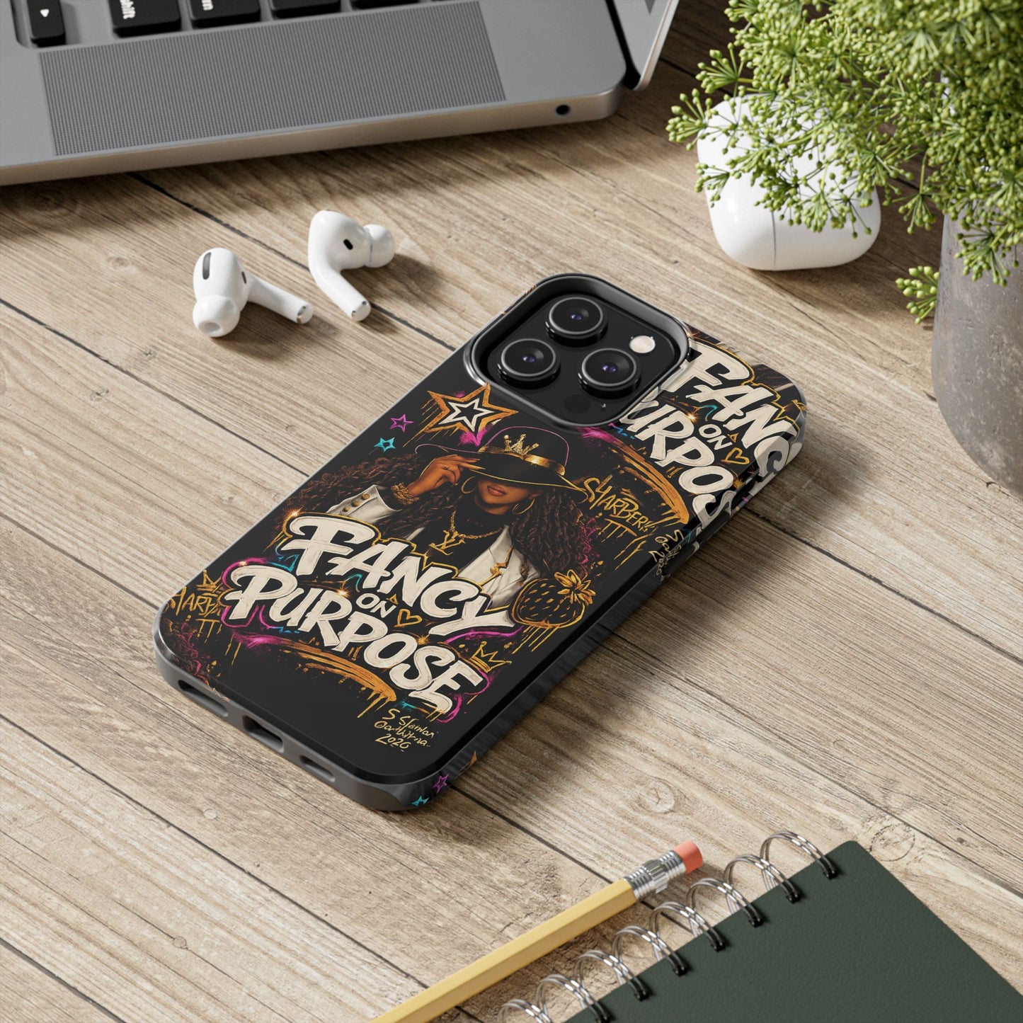 Fancy On Purpose Phone Case – Bold Black Woman Street Art Design