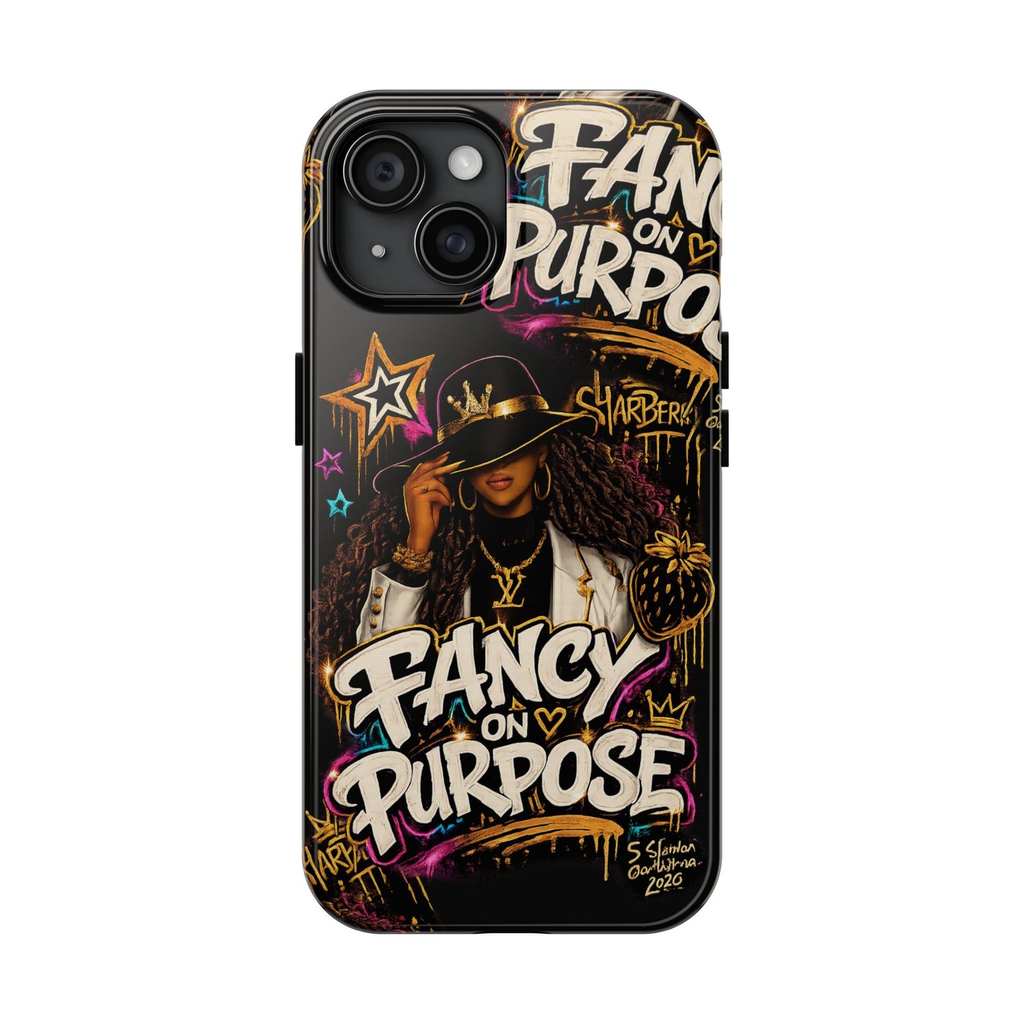 Fancy On Purpose Phone Case – Bold Black Woman Street Art Design