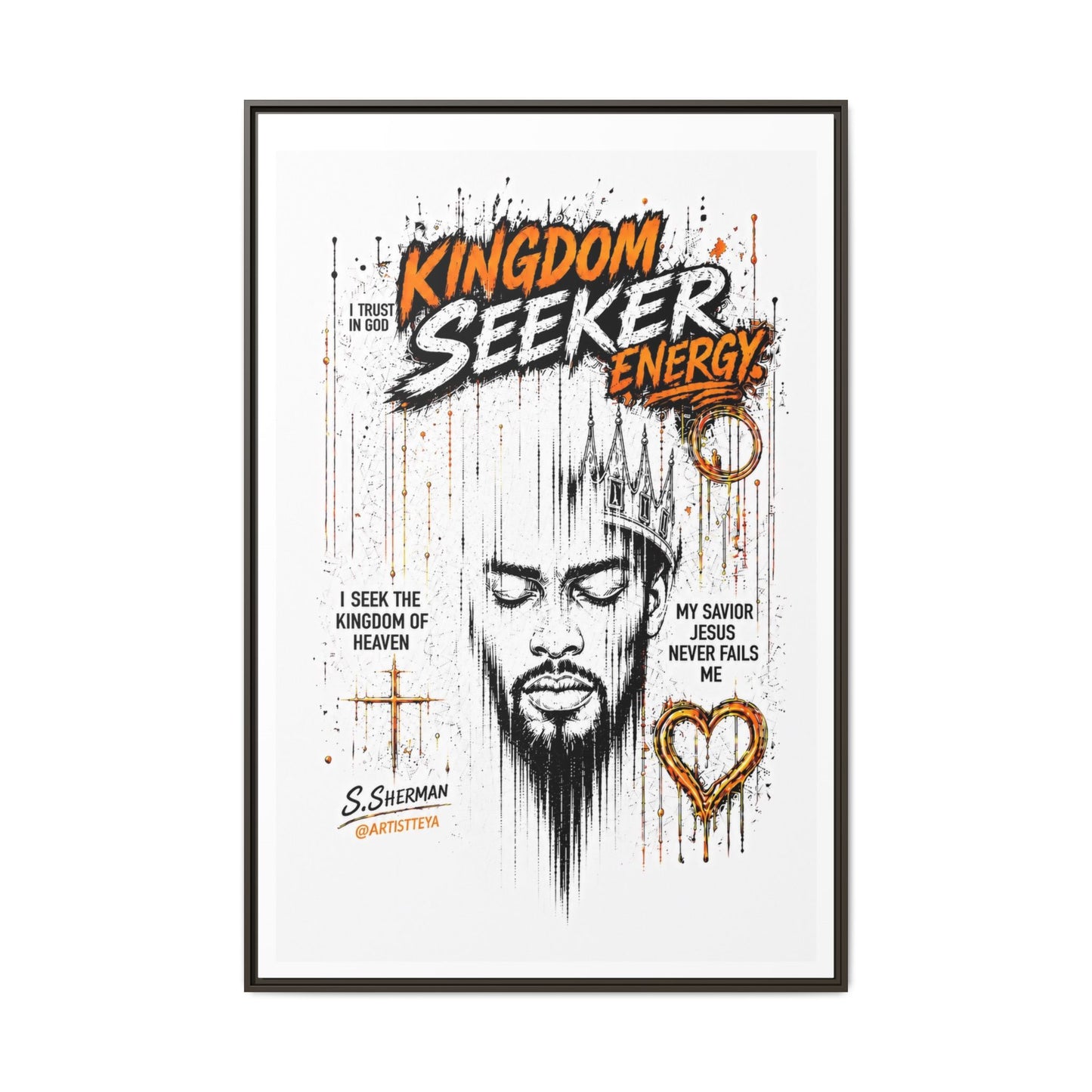 Kingdom Seeker Energy™

Faith-Inspired Contemporary Art  Canvas Print Matte Canvas, Framed (Multi-color)
