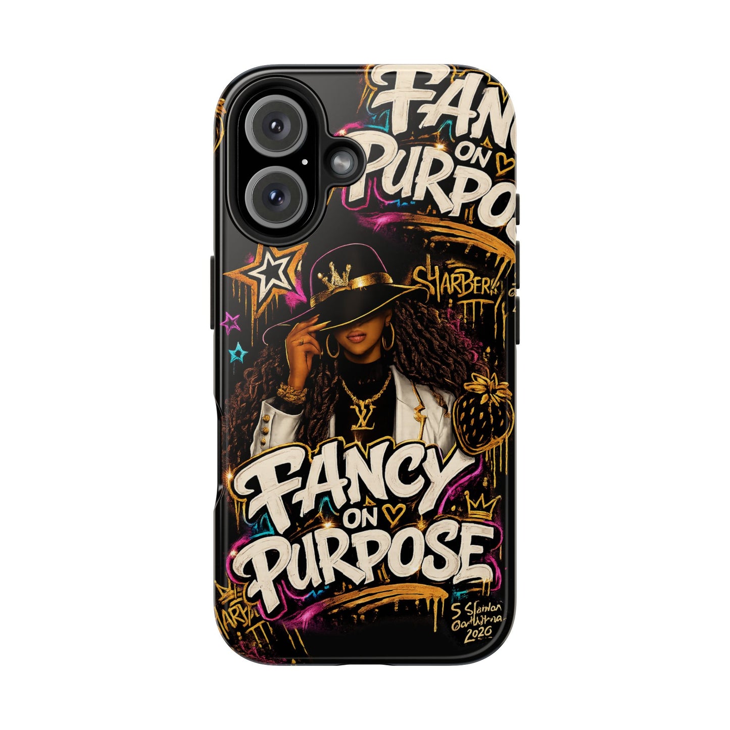 Fancy On Purpose Phone Case – Bold Black Woman Street Art Design