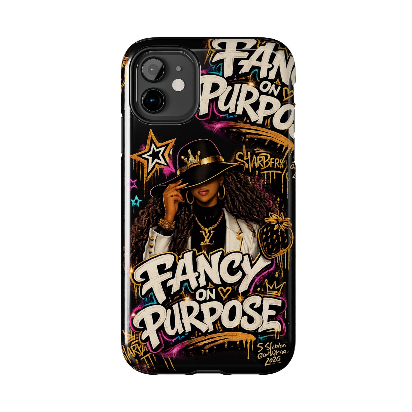 Fancy On Purpose Phone Case – Bold Black Woman Street Art Design