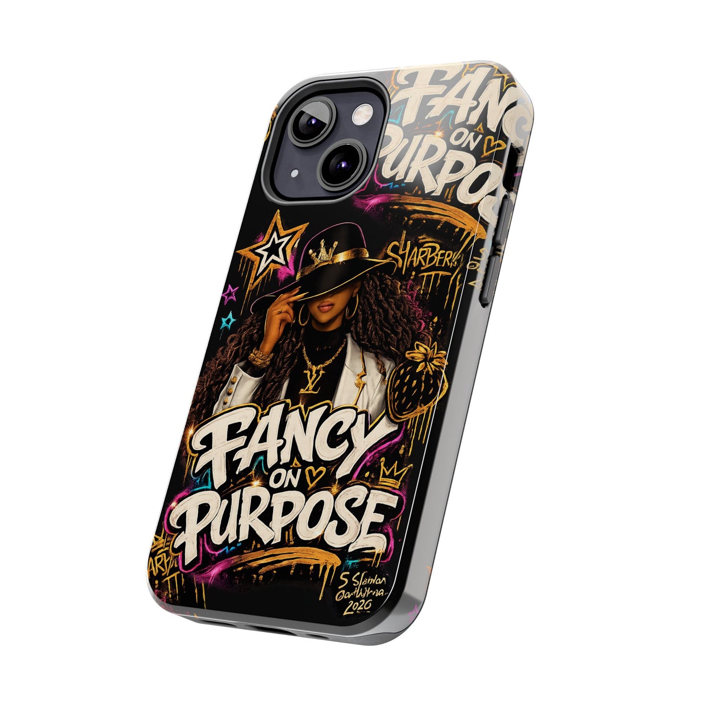 Fancy On Purpose Phone Case – Bold Black Woman Street Art Design