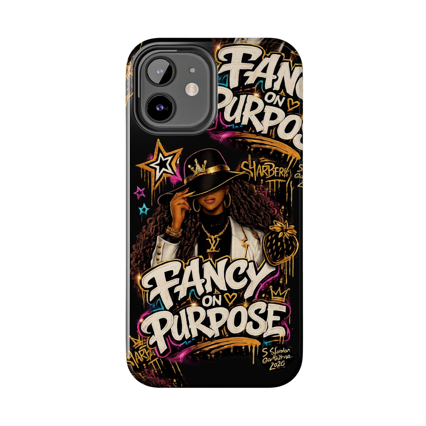 Fancy On Purpose Phone Case – Bold Black Woman Street Art Design
