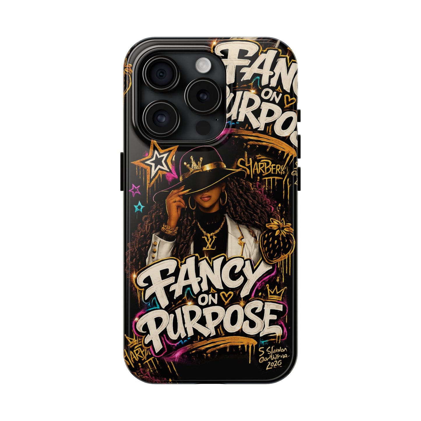 Fancy On Purpose Phone Case – Bold Black Woman Street Art Design