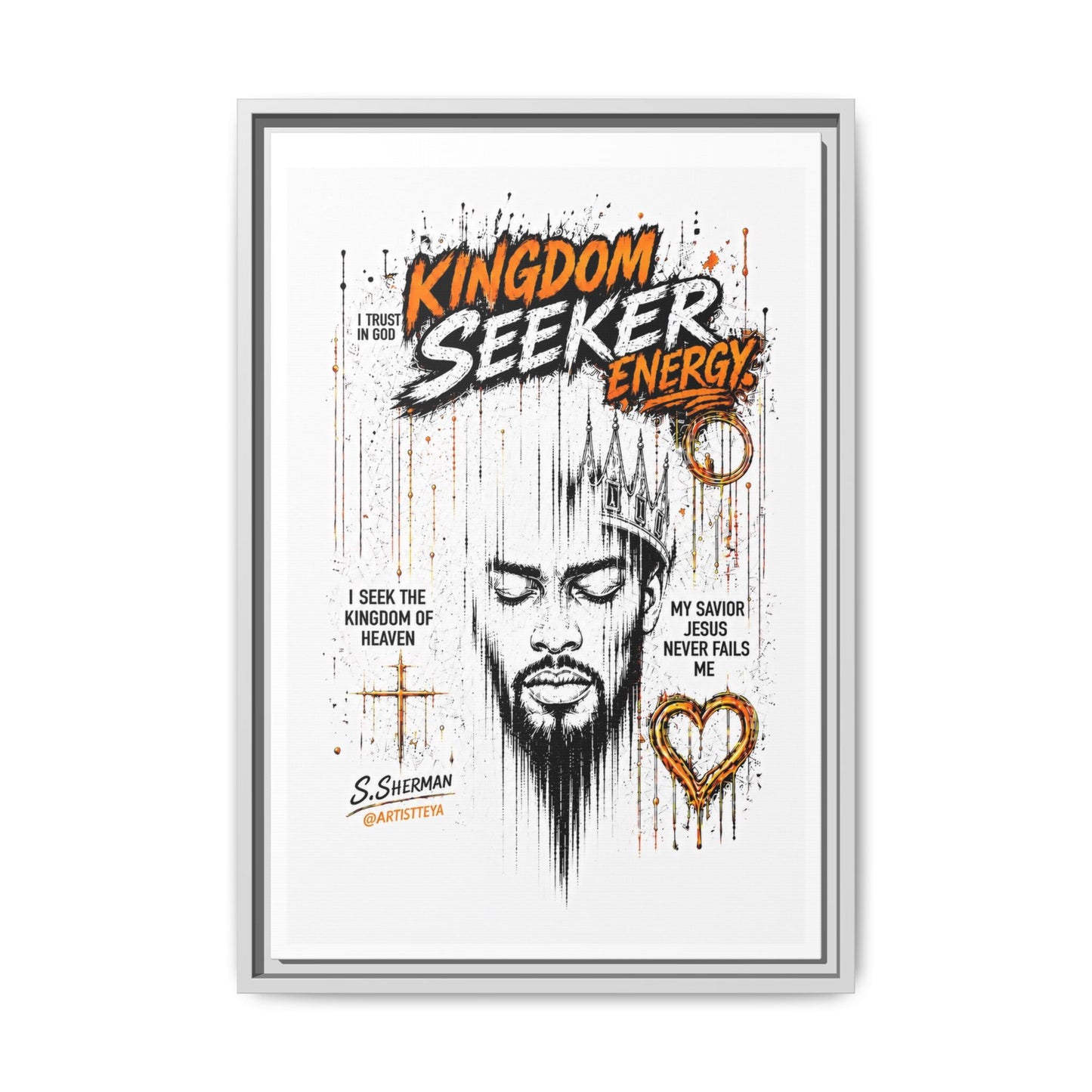 Kingdom Seeker Energy™

Faith-Inspired Contemporary Art  Canvas Print Matte Canvas, Framed (Multi-color)