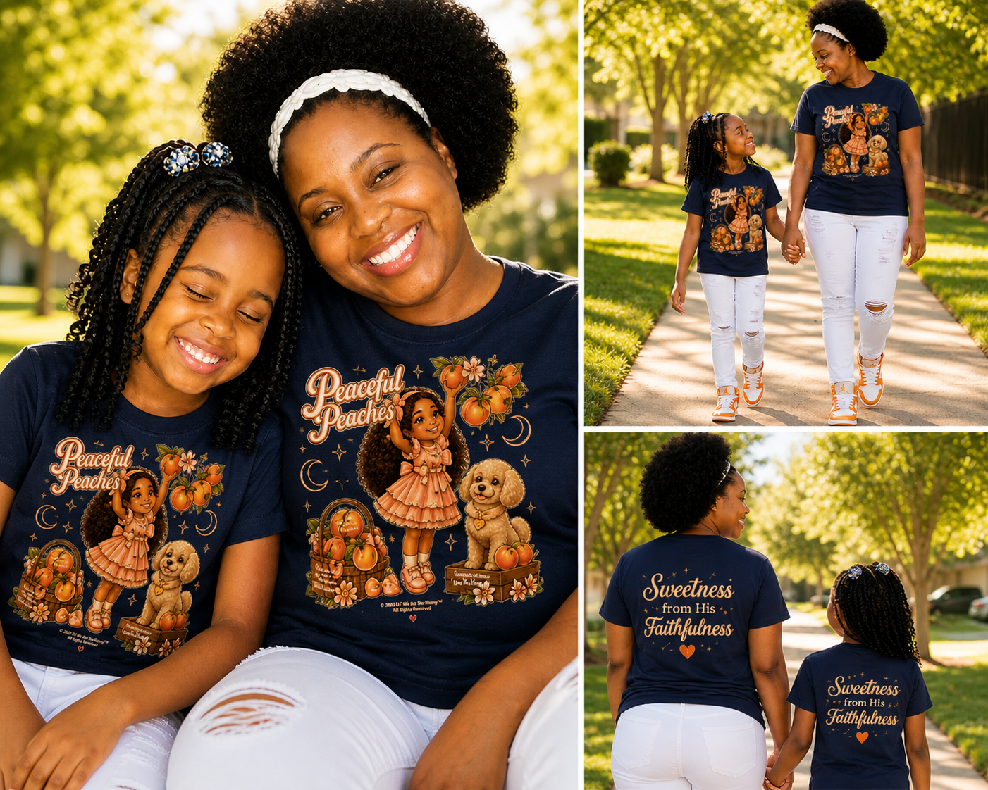 Peaceful Peaches Kids T-Shirt –Faith-Based Mommy & Me Style 🍑