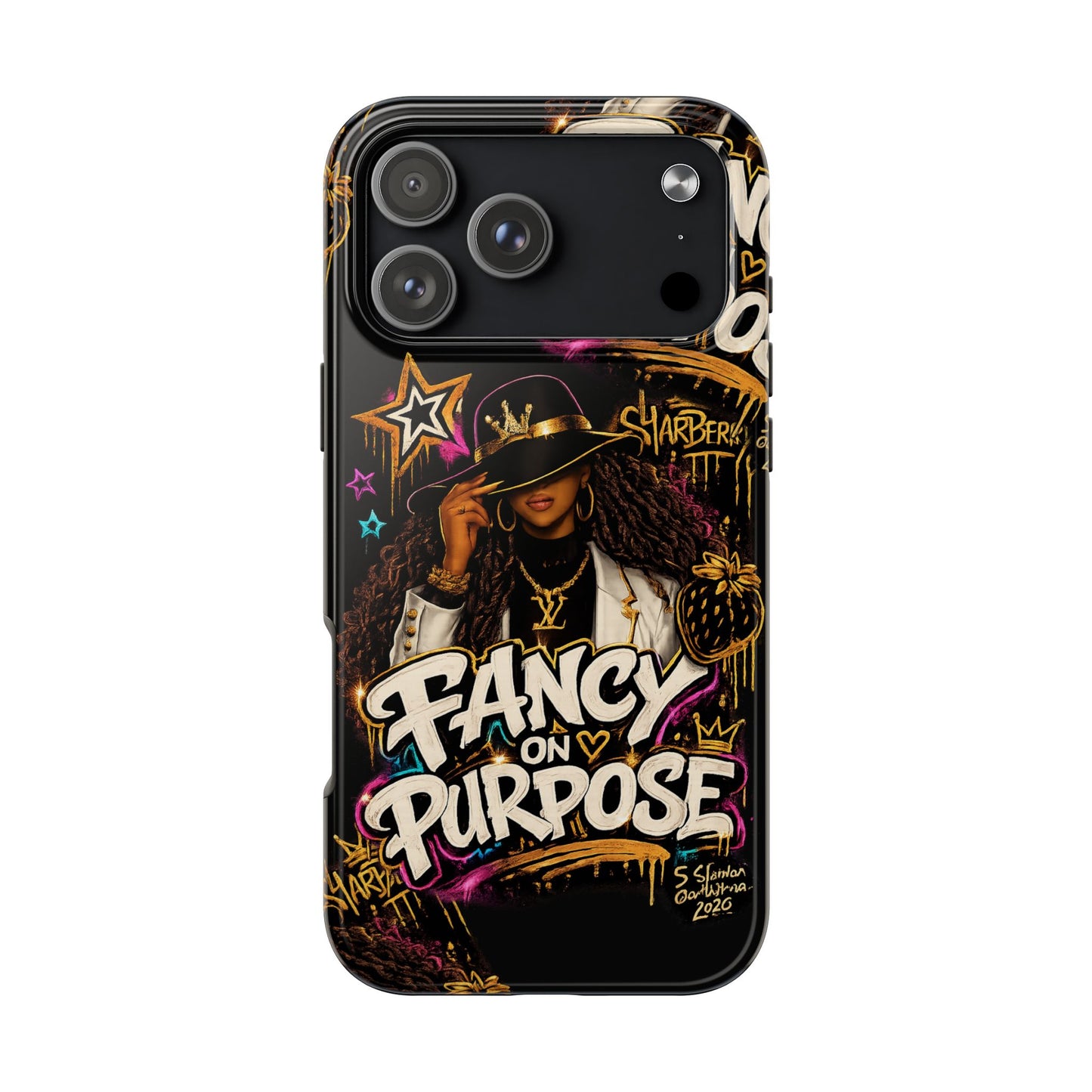 Fancy On Purpose Phone Case – Bold Black Woman Street Art Design