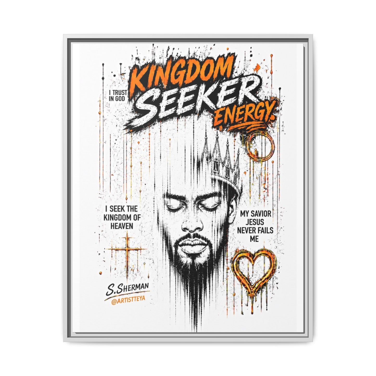 Kingdom Seeker Energy™

Faith-Inspired Contemporary Art  Canvas Print Matte Canvas, Framed (Multi-color)