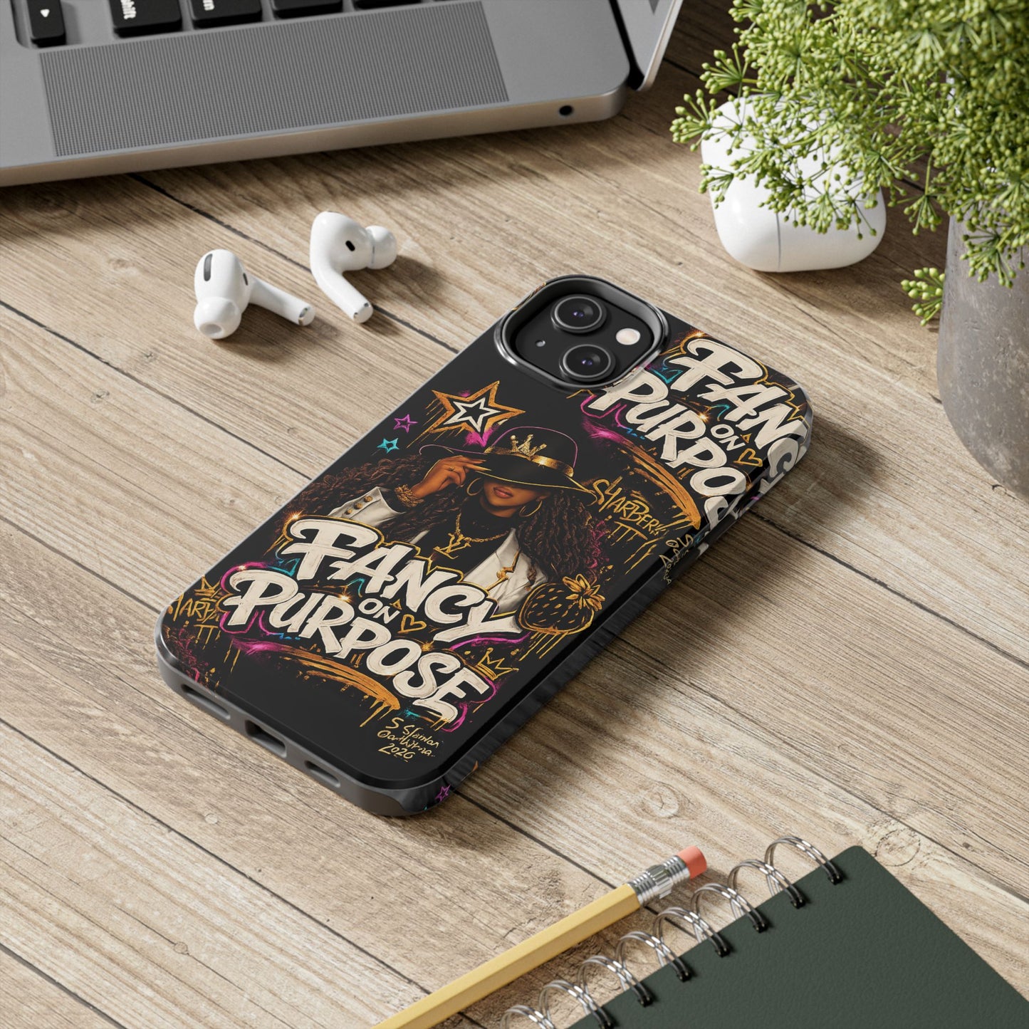 Fancy On Purpose Phone Case – Bold Black Woman Street Art Design