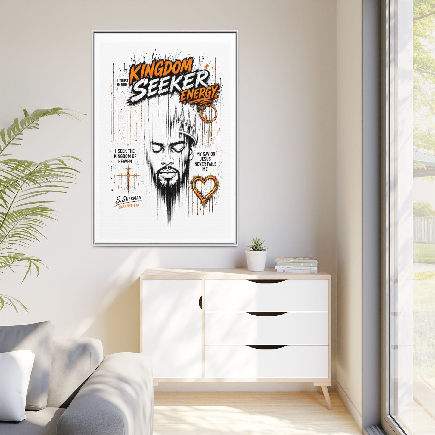 Kingdom Seeker Energy™

Faith-Inspired Contemporary Art  Canvas Print Matte Canvas, Framed (Multi-color)