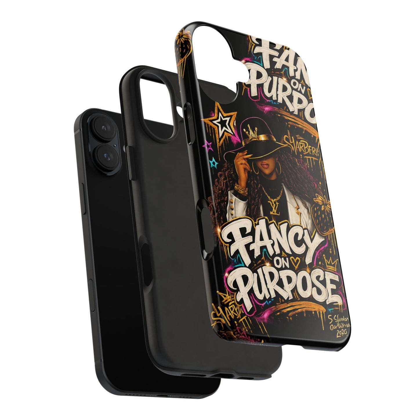 Fancy On Purpose Phone Case – Bold Black Woman Street Art Design