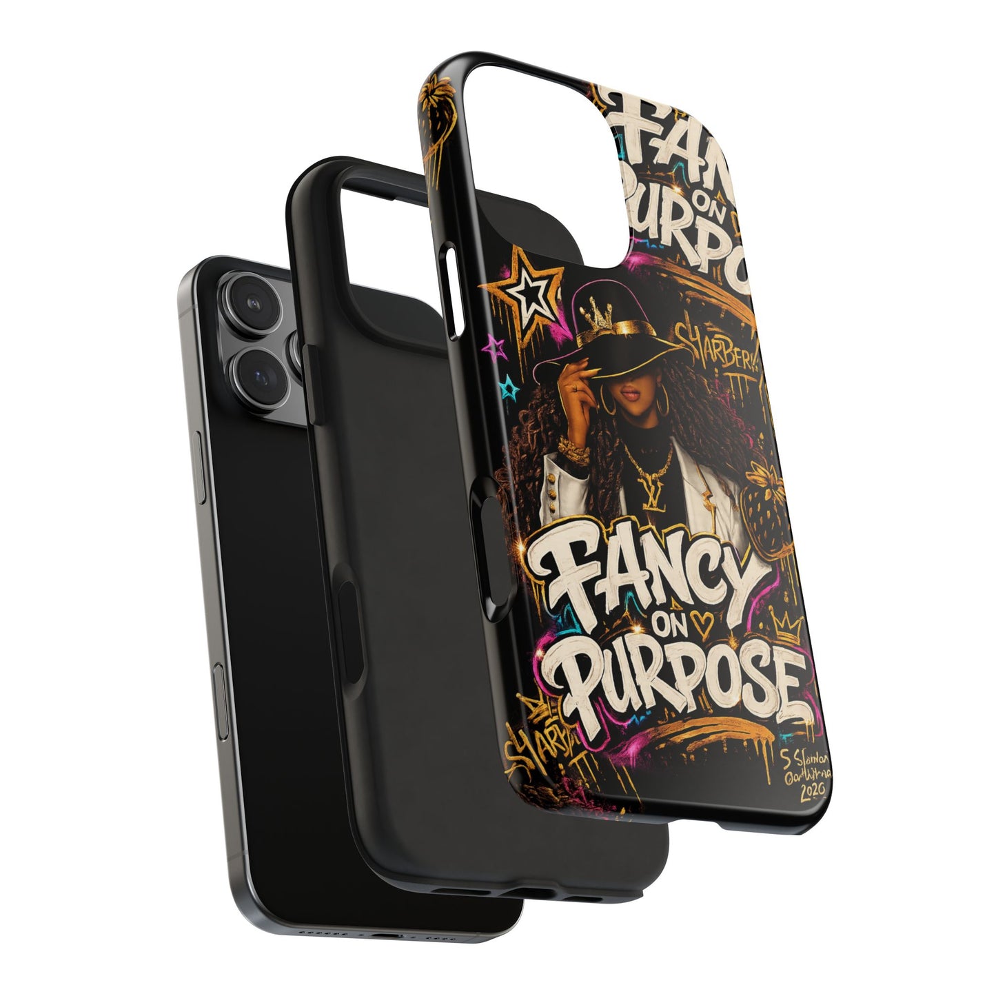 Fancy On Purpose Phone Case – Bold Black Woman Street Art Design