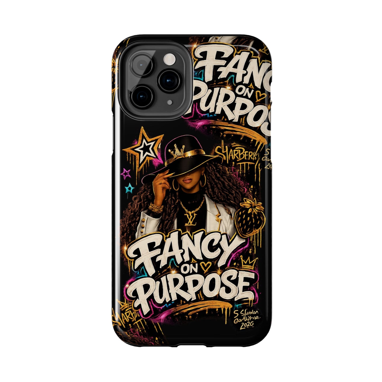 Fancy On Purpose Phone Case – Bold Black Woman Street Art Design